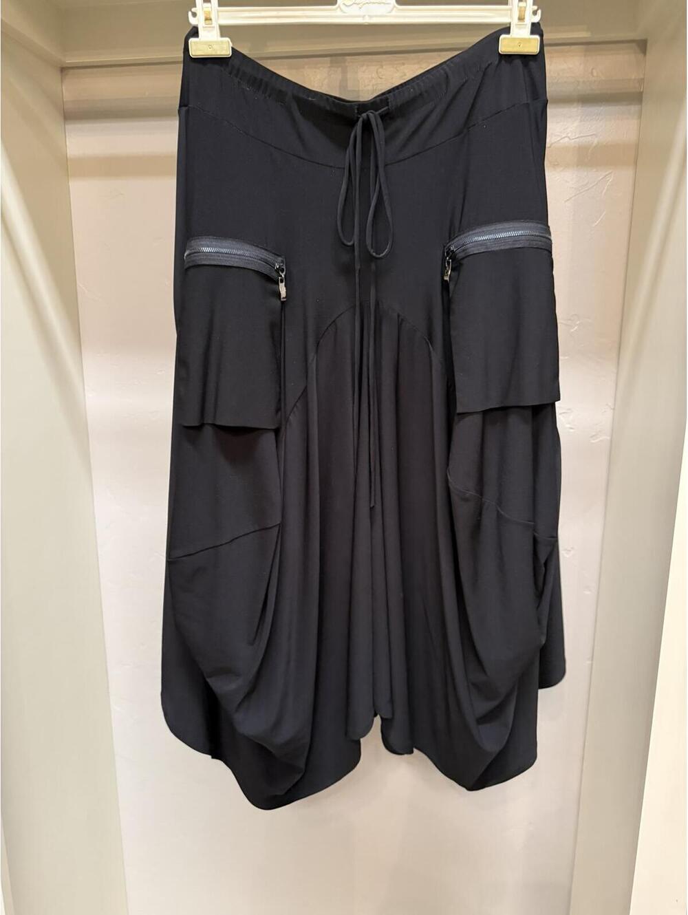 IC by Coznie K Synthetic Blend Harem Pants Size M Black